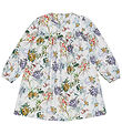 Christina Rohde Kleid - Blaugrau m. Blumen Christina Rohde Kleid - Blaugrau m. Blumen