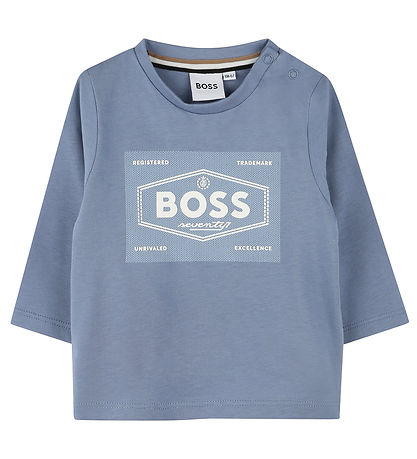 BOSS Blouse - Light blue w. White