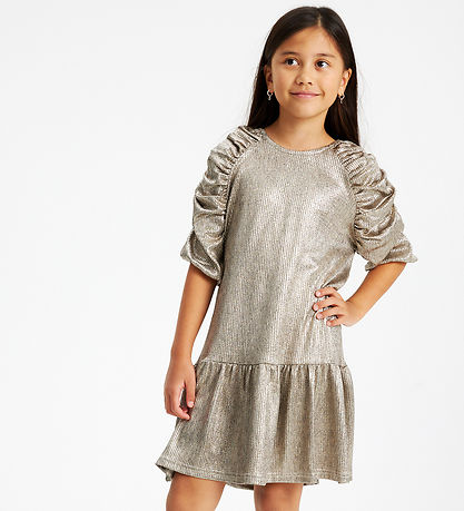 The New Kleid - Rib - TNLeah 3/4 Dress - Gold The New Kleid - Rib - TNLeah 3/4 Dress - Gold