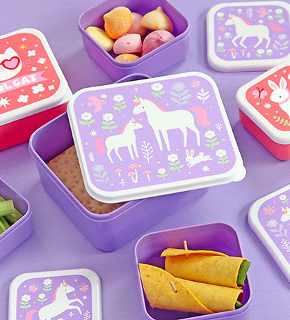 Kit de Boîtes à Repas A Little Lovely Company - 4 pièces - Unico