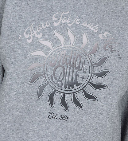 Indverskt Blue Jeans Blússa - Dark Grey Melange Indverskt Blue Jeans Blússa - Dark Grey Melange