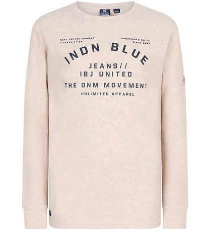 Indien Blue Jeans Blouse - Piqué Indien - Sable Mélange Indien Blue Jeans Blouse - Piqué Indien - Sable Mélange