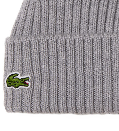 Lacoste Beanie - Wool - Rib - Silver China