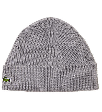 Lacoste Beanie - Wool - Rib - Silver China