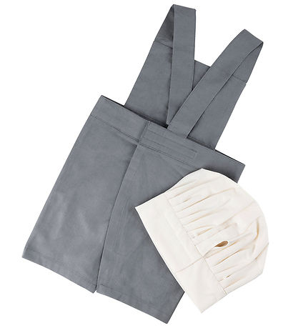 Sebra Apron w. Chef's hat - Elephant Grey/Classic+ White