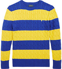 Polo Ralph Lauren Blouse - Knitted - Blue/Yellow Polo Ralph Lauren Blouse - Knitted - Blue/Yellow