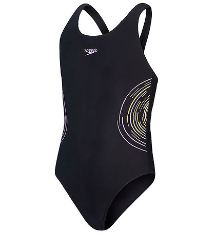 Speedo Swimsuit - Placement - Black/Purple