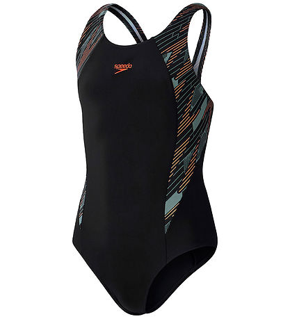 Speedo Swimsuit - Hyperboom SPlice Muscleback - Black/Green