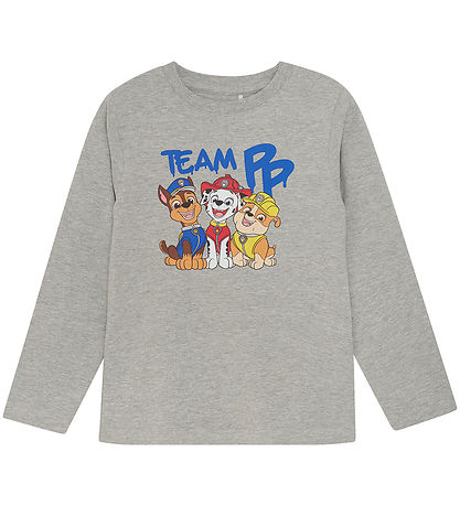 Minymo Blouse - Grey Melange w. Paw Patrol Minymo Blouse - Grey Melange w. Paw Patrol