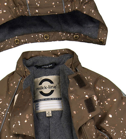 Mikk-Line Snowsuit - Metallic Print - Chocolate Chip Mikk-Line Snowsuit - Metallic Print - Chocolate Chip