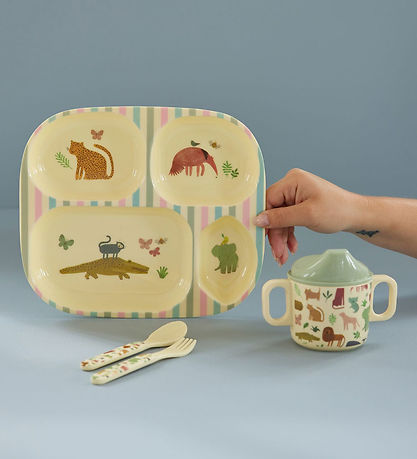 Set de Vaisselle Rice - Mélamine - 4 pces - Sweet Jungle Imprimé Set de Vaisselle Rice - Mélamine - 4 pces - Sweet Jungle Imprimé