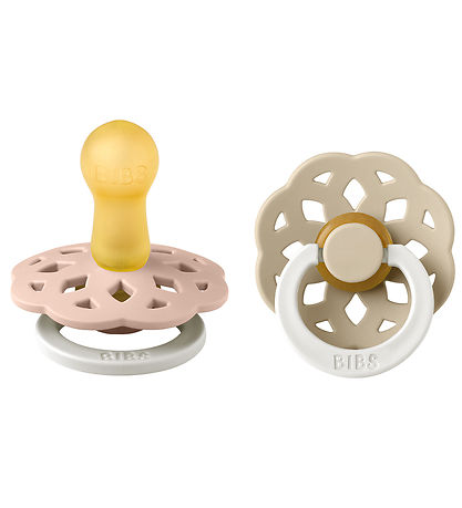 BIBS Boheems Gloeiende spenen - Maat 2 - 2-pack - Rond - Blush G BIBS Boheems Gloeiende spenen - Maat 2 - 2-pack - Rond - Blush G