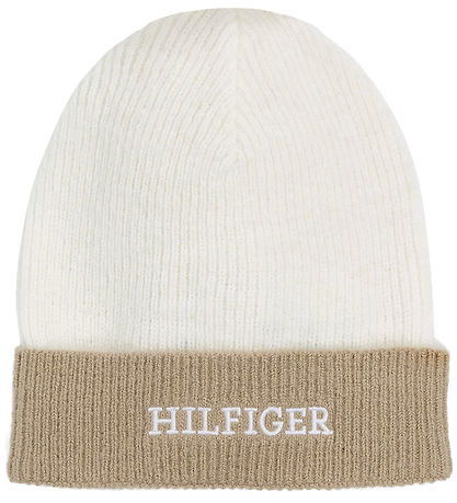 Tommy Hilfiger Húfa - Prjónað - Eingerð - Forn White