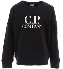 C.P. Company Sweatshirt - Black w. White C.P. Company Sweatshirt - Black w. White