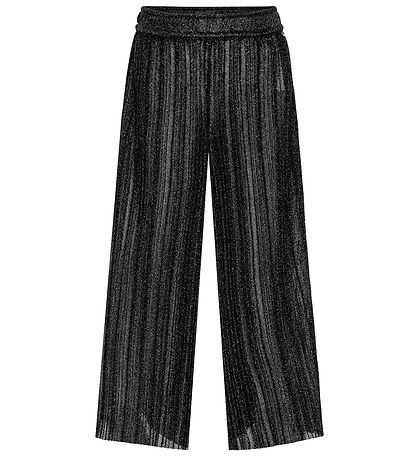 Molo Trousers - Pleated - Aldora - Black/Glitter