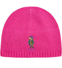 Polo Ralph Lauren Mütze m. Fleece - Strick - Pink Polo Ralph Lauren Mütze m. Fleece - Strick - Pink