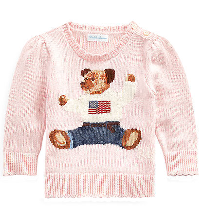 Polo Ralph Lauren Bluse - Strick - Rosa m. Kuscheltier