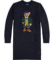 Polo Ralph Lauren Dress - Knitted - Navy w. Soft Toy