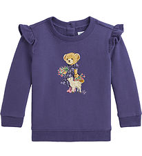 Polo Ralph Lauren Sweatshirt - Purple w. Soft Toy Polo Ralph Lauren Sweatshirt - Purple w. Soft Toy