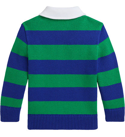 Polo Ralph Lauren Blouse - Knitted - Green/Blue Striped