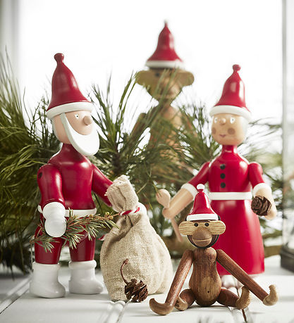 Kay Bojesen Holzfigur - Weihnachtsmann - 20 cm - Rot/Weiß
