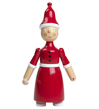 Kay Bojesen Holzfigur - Weihnachtsmann - 20 cm - Rot/Weiß