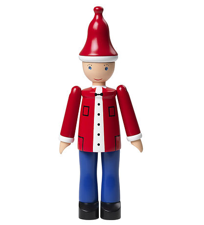 Kay Bojesen wooden figure - Christmas Ole 17.5 cm - Red/Blue/Whi
