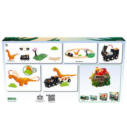 BRIO World Railway - Cirkelsæt Dinosaur - 12 Parts - 36098