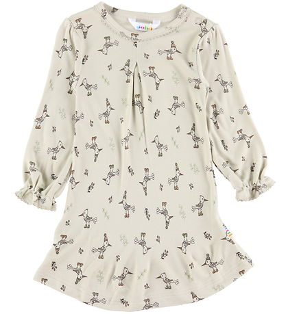 Joha Kjole - Bambus - Beige m. Fugler