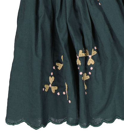 MarMar Skirt - Seline Scallop - Deep Forest Hearts
