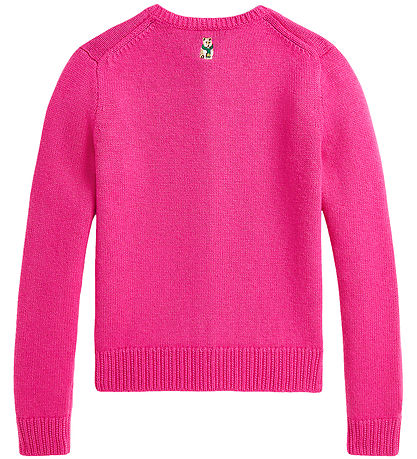 Polo Ralph Lauren Cardigan - Wool - College Pink w. Embroideries