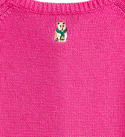 Polo Ralph Lauren Cardigan - Wool - College Pink w. Embroideries