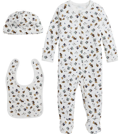 Polo Ralph Lauren Gift Set - 3 Parts - White/Brown w. Soft Toys