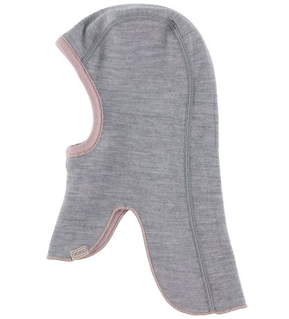 Voksi Balaclava - Wool - 2-layer - Reversible - Soft Grape/Greym Voksi Balaclava - Wool - 2-layer - Reversible - Soft Grape/Greym
