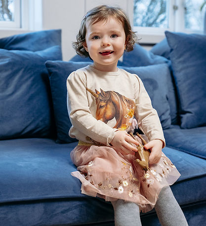 Blouse Hust and Claire - Anie - Wheat Mélange av. Licorne Blouse Hust and Claire - Anie - Wheat Mélange av. Licorne