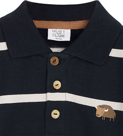 Hust and Claire Sweatshirt - Sune - Navy w. Stripes Hust and Claire Sweatshirt - Sune - Navy w. Stripes