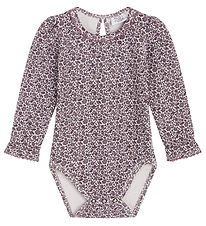 Hust and Claire Romper L/æ - Wafel - Beatrix - Grijs Lila m. Blo