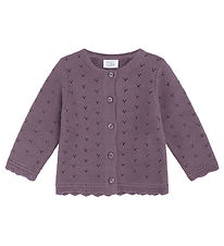 Hust and Claire Cardigan - Knitted - Caren - Dark Plum w. Pointe