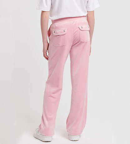 Juicy Couture Velvet Trousers - Tonal Wide - Pink Nectar