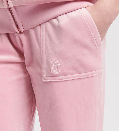 Juicy Couture Velvet Trousers - Tonal Wide - Pink Nectar