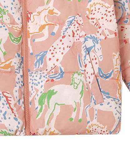 Stella McCartney Kids Gevoerde Jas - Roze m. Paarden Stella McCartney Kids Gevoerde Jas - Roze m. Paarden