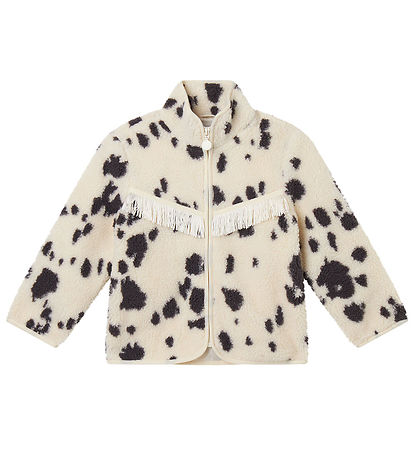 Stella McCartney Kids Fleece Jacket- White/Coal grey Stella McCartney Kids Fleece Jacket- White/Coal grey