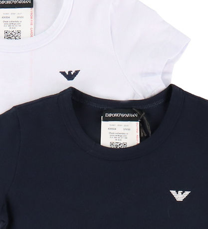 Emporio Armani T-shirts - 2-Pack - White/Navy