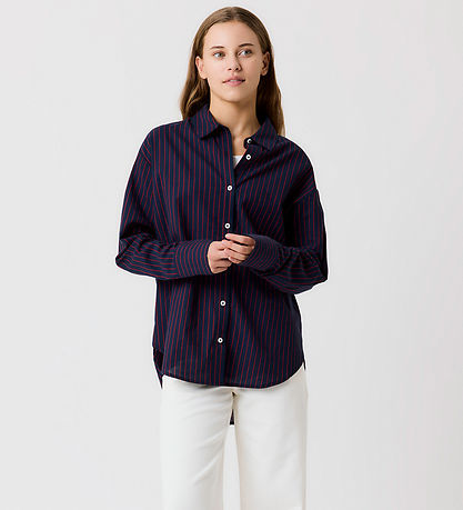 LMTD Hemd - NlfHelle - Navy Blazer/Salsa