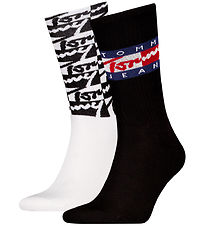 Tommy Hilfiger Socks - 2-Pack - Black/White Tommy Hilfiger Socks - 2-Pack - Black/White