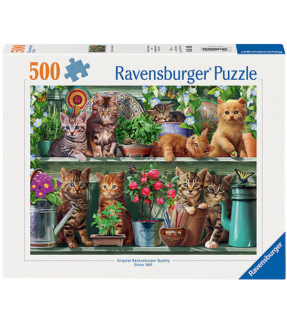 Ravensburger Pussel - 500 Delar - Katter på hyllan