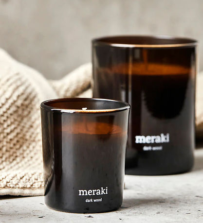Meraki Duftlys - 2-pack - 2x60g - Dark Wood