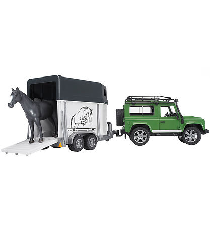 Bruder Auto - Land Rover Defender m. Pferdeanhänger - 02592