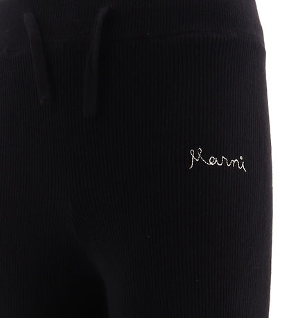 Marni Broek - Rib - Zwart m. Wit