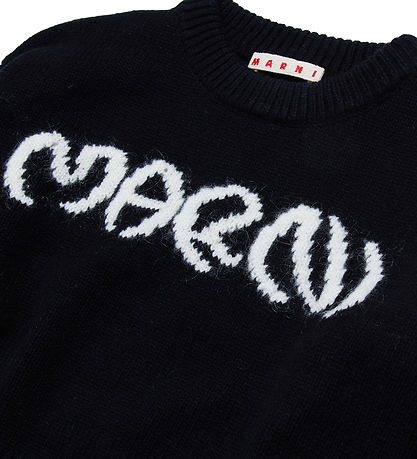 Marni Blouse - Cropped - Wool/Nylon - Black w. White